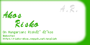 akos risko business card